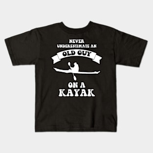 Kayaking Never Underestimate Old Guy On Kayak Men_s by Spreadshirt Kayak Kids T-Shirt